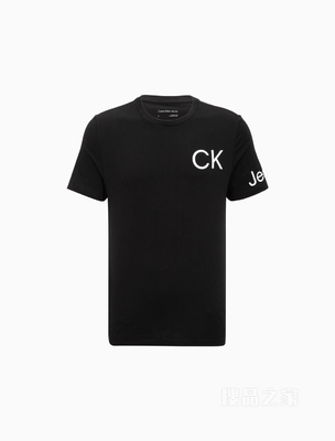 Calvin Klein 22春夏男士休闲简约纯棉圆领印花吸汗透气短袖T恤40DC821