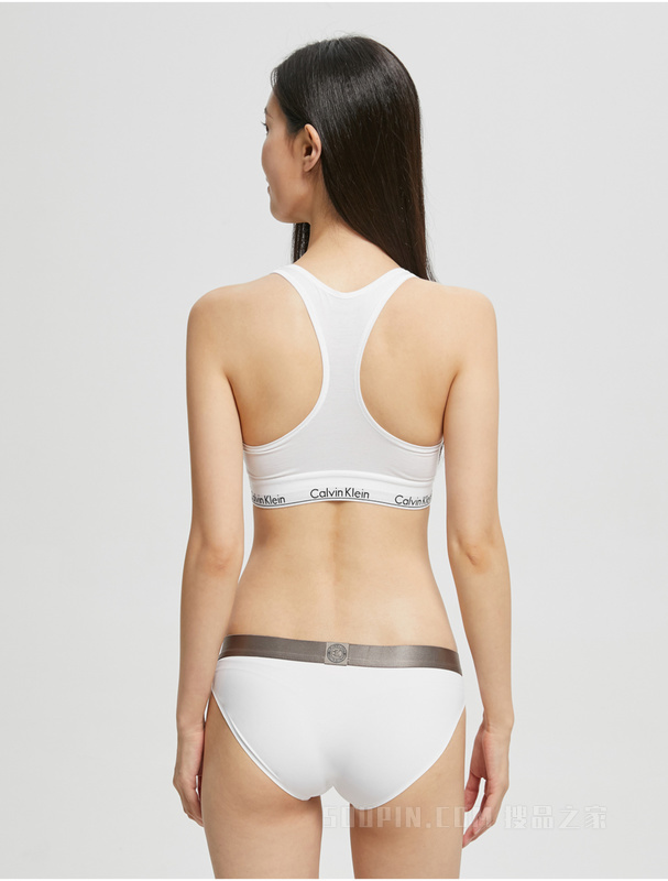【炫光引力带】Calvin Klein 22早秋新款女士光泽LOGO细滑比基尼内裤QF6257AD