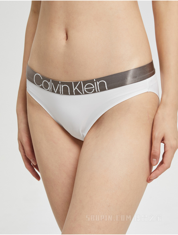 【炫光引力带】Calvin Klein 22早秋新款女士光泽LOGO细滑比基尼内裤QF6257AD