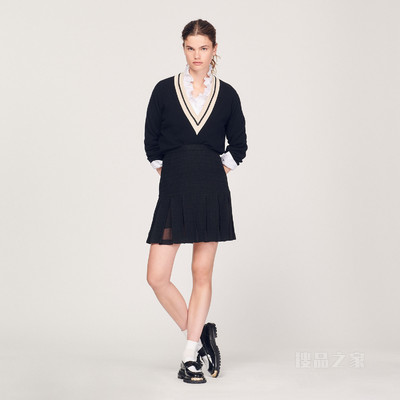 IRENZE 百褶花呢半身裙半身裙