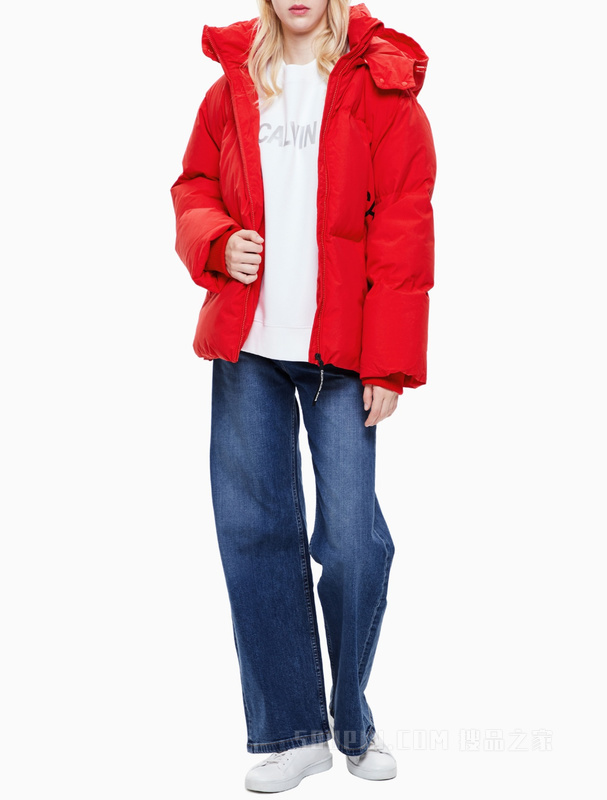 Calvin Klein女装保暖短款羽绒服外套 J212449