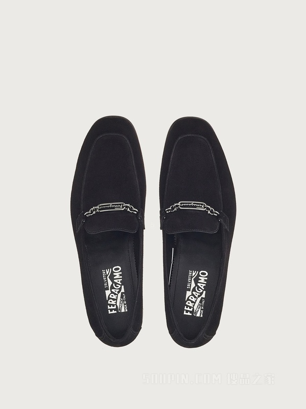 FERRAGAMO链饰莫卡辛鞋