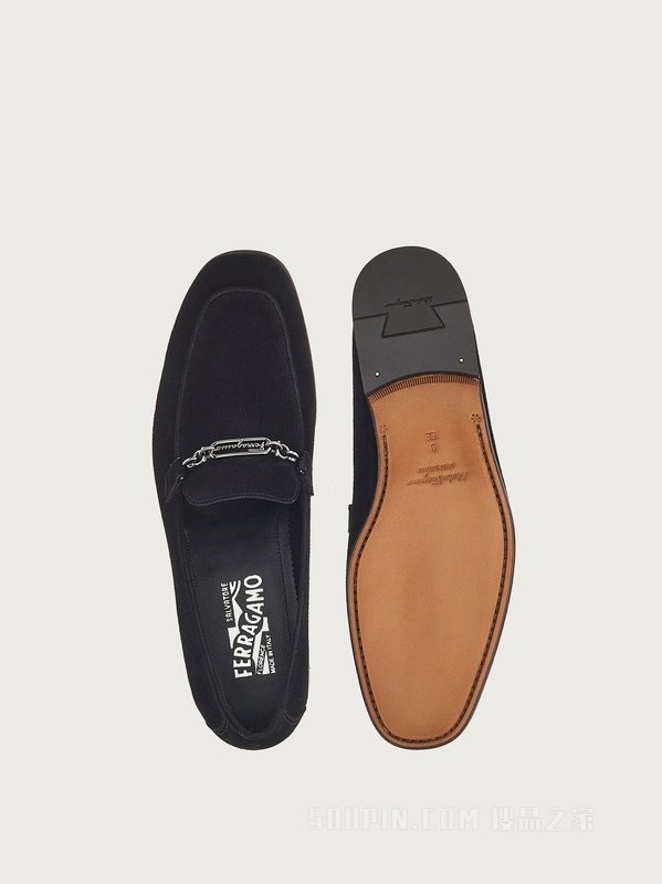 FERRAGAMO链饰莫卡辛鞋
