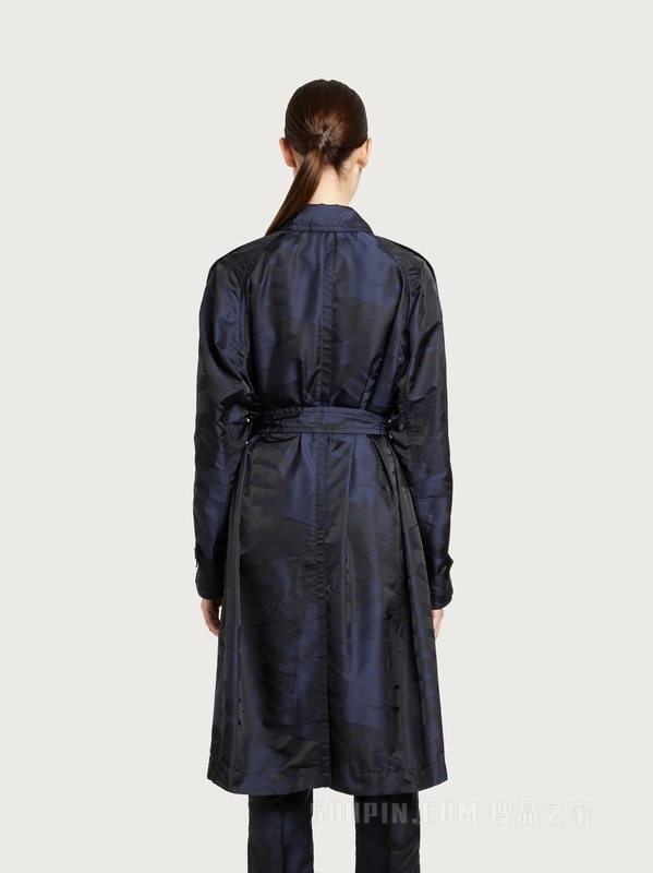 提花棕榈树风衣