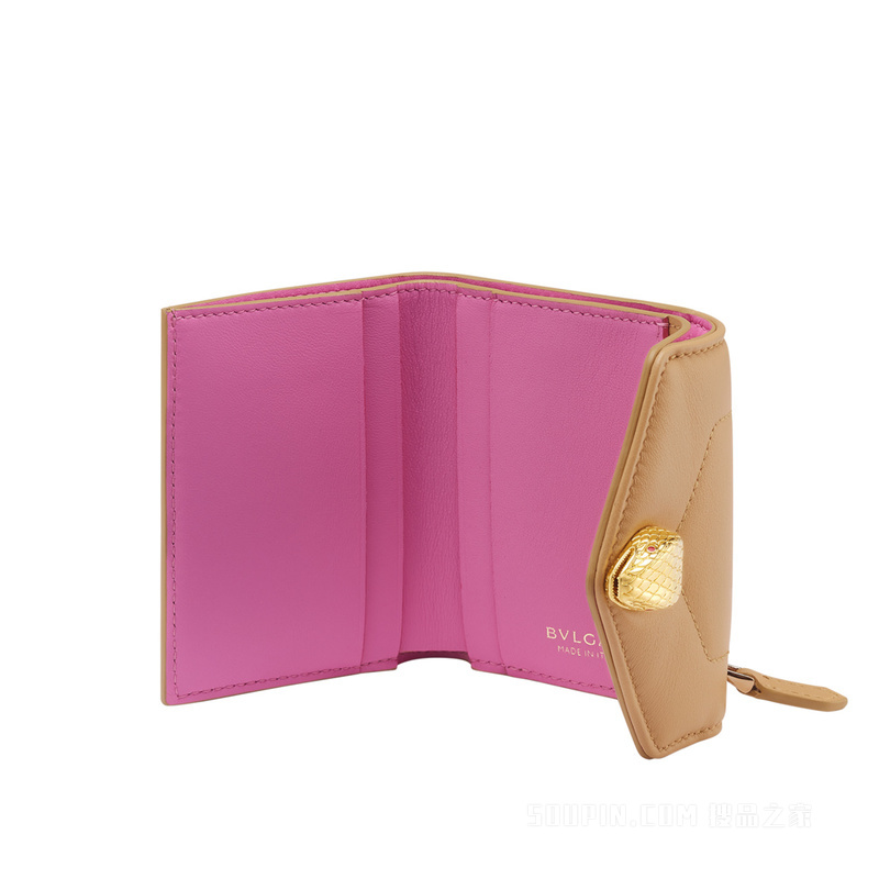 Serpenti Reverse系列 三折钱夹