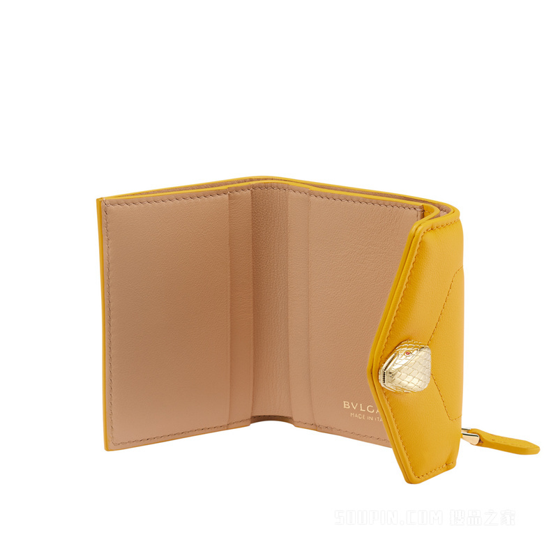 Serpenti Reverse系列 三折钱夹