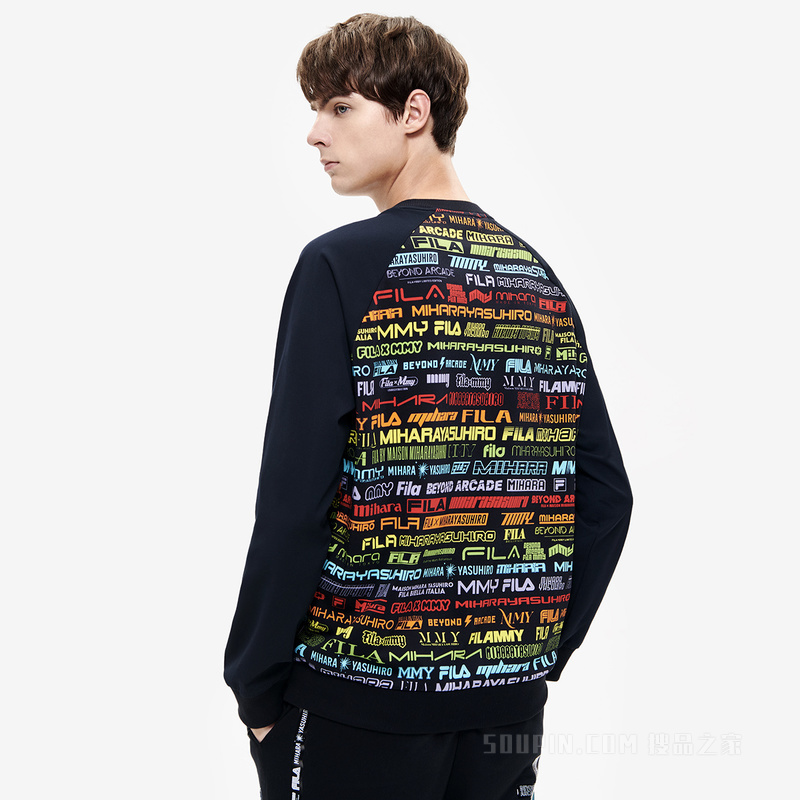 FILA × MAISON MIHARA YASUHIRO联名男子套头卫衣