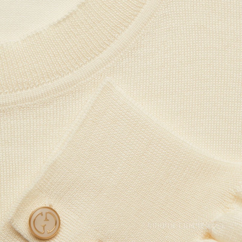 超细羊毛上衣 象牙白