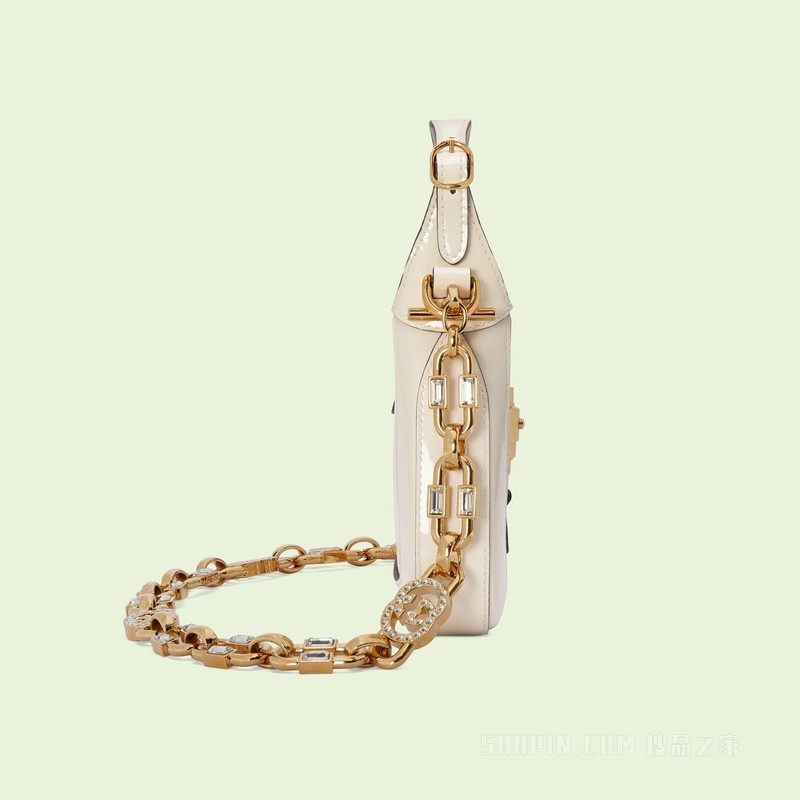 Jackie 1961系列迷你肩背包 白色漆皮