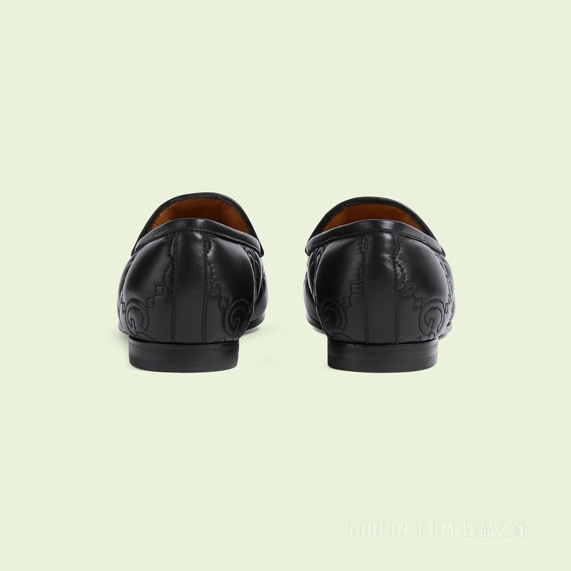 Jordaan系列女士GG乐福鞋 黑色皮革