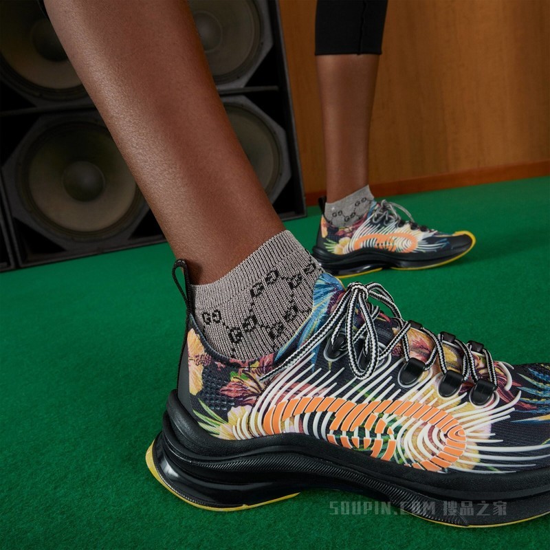 GG金银丝线短袜 黑色和银色