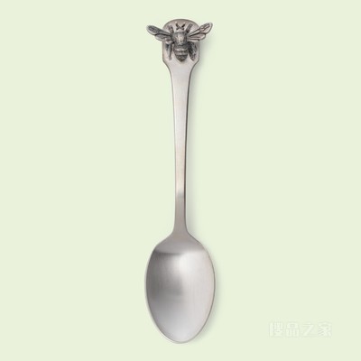 饰蜜蜂细节咖啡勺，2件装 秘鲁银金属