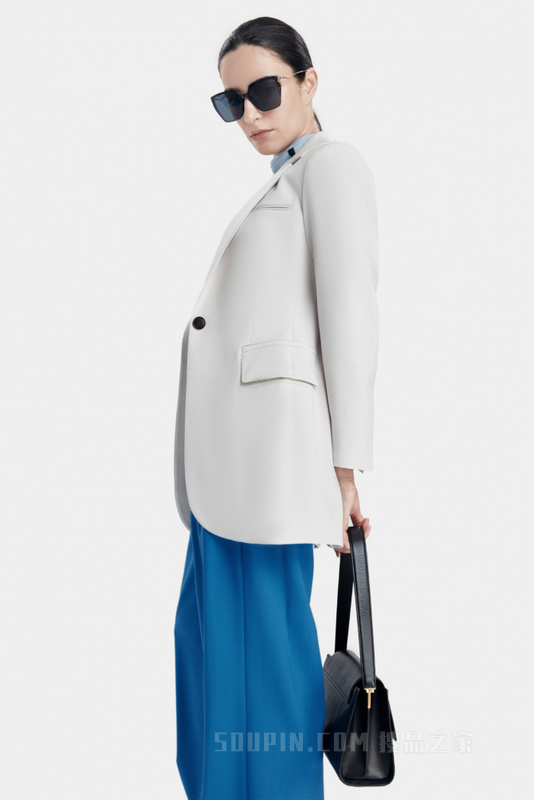 陨石灰极简西装夹克