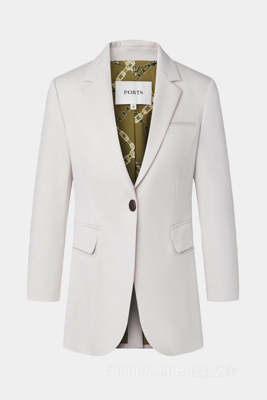 陨石灰极简西装夹克