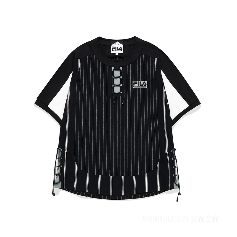 FILA x White Mountaineering 男士短袖T恤条纹印花