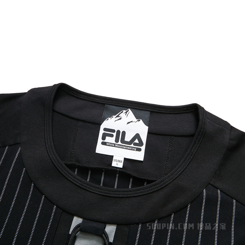 FILA x White Mountaineering 男士短袖T恤条纹印花