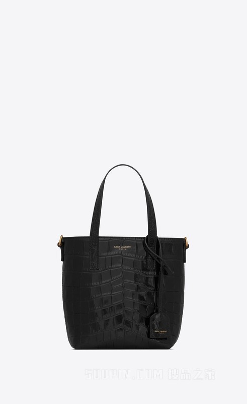 鳄鱼纹压印皮革SAINT LAURENT PARIS迷你购物包