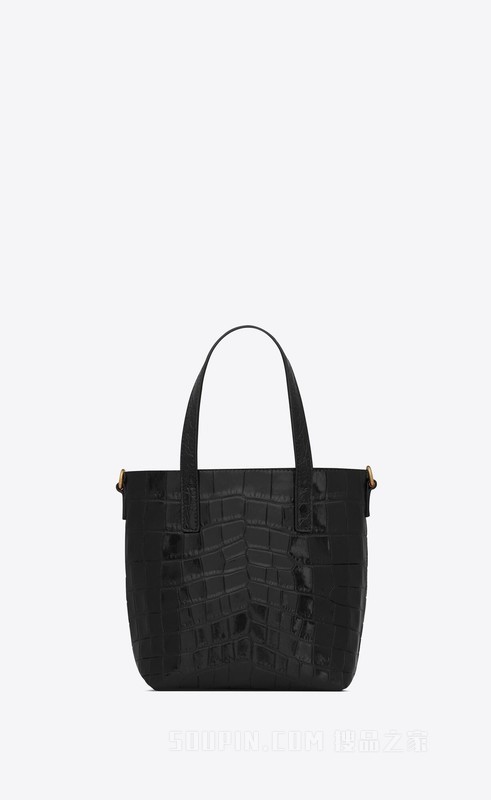 鳄鱼纹压印皮革SAINT LAURENT PARIS迷你购物包