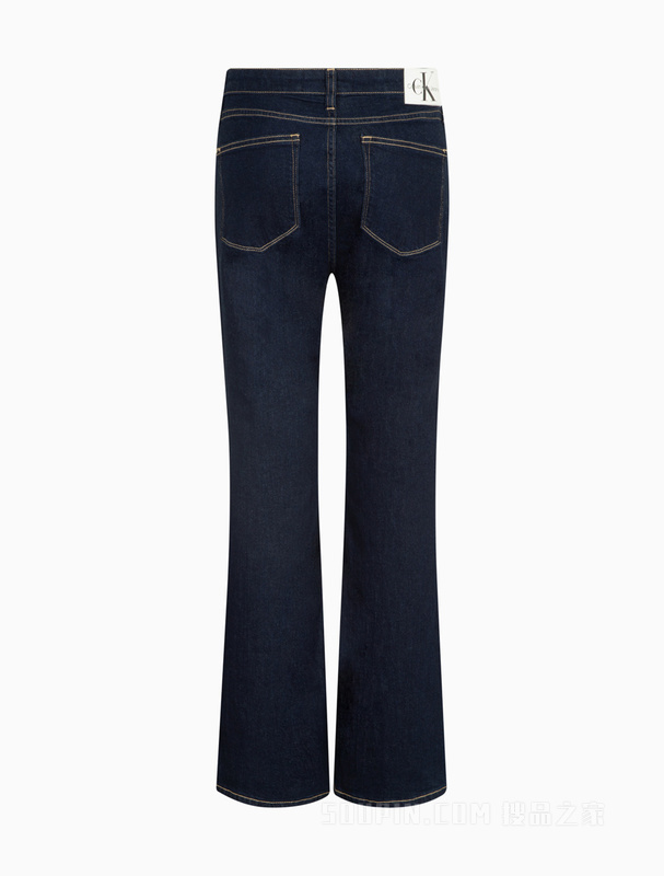 Calvin Klein 22春夏新款女士复古高腰直筒微喇水洗牛仔裤J218743