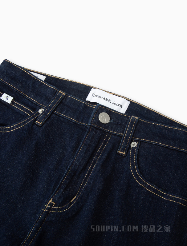 Calvin Klein 22春夏新款女士复古高腰直筒微喇水洗牛仔裤J218743