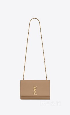 Kate中号粒面压印皮革链条包
