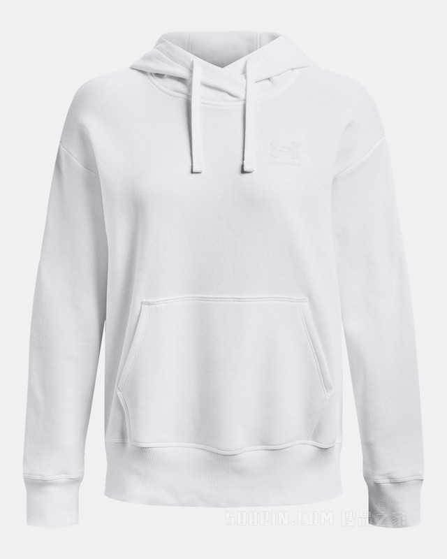 女士UA Rival Oversized抓绒连帽上衣