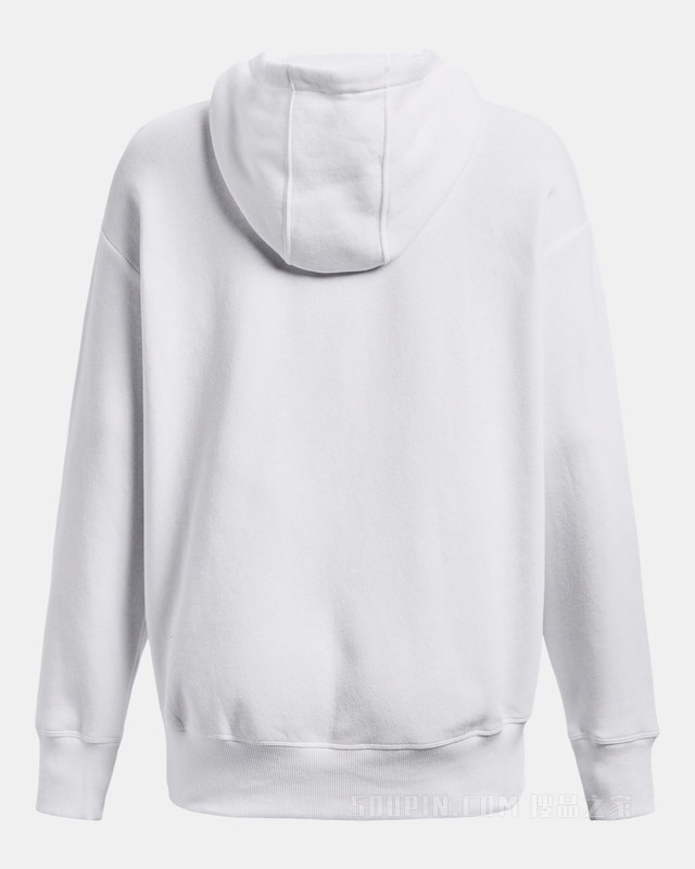 女士UA Rival Oversized抓绒连帽上衣