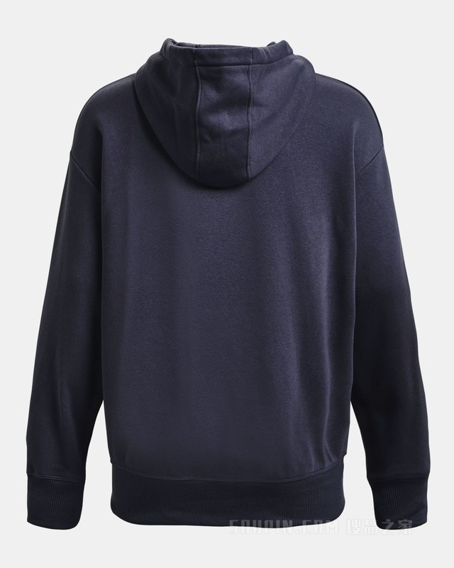 女士UA Rival Oversized抓绒连帽上衣