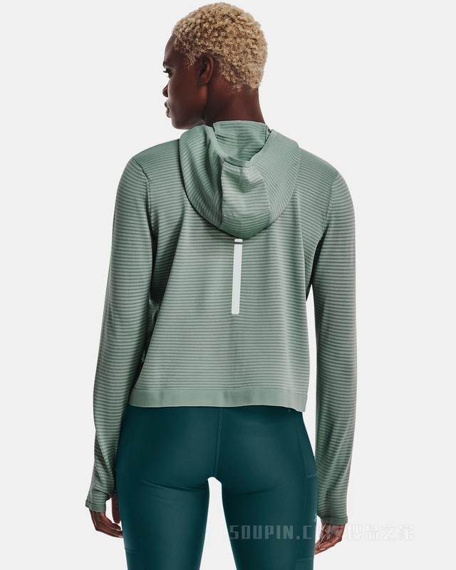 女士UA IntelliKnit Wind连帽上衣