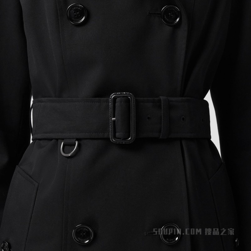 切尔西版型中长款 Heritage Trench 风衣 (黑色) - 女士