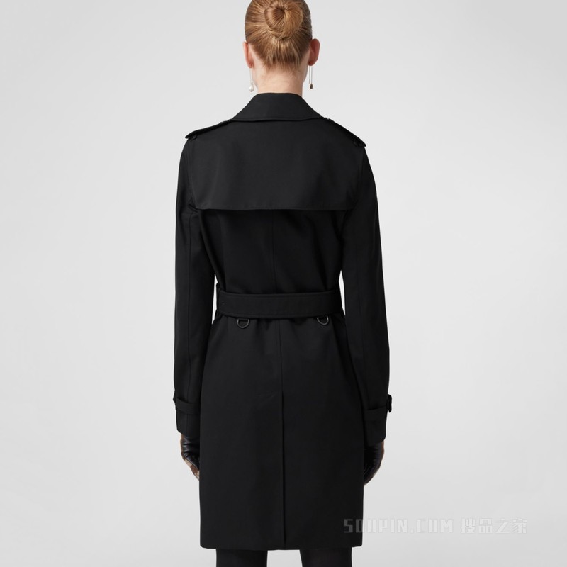 肯辛顿版型中长款 Heritage Trench 风衣 (黑色) - 女士