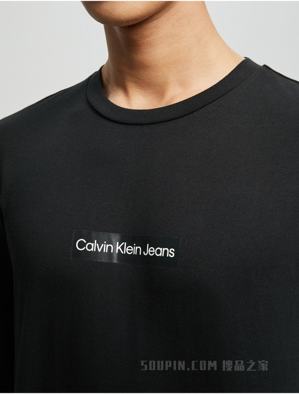 Calvin Klein 22早秋新款男士时尚大幅绚丽印花纯棉透气圆领长袖T恤J322166