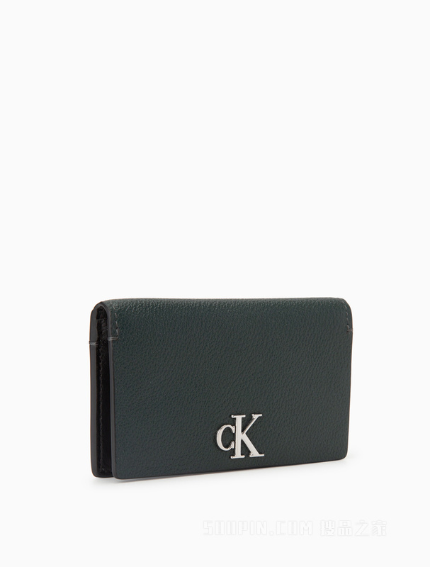 Calvin Klein 22早秋新款简约亮色LOGO多卡位牛皮折叠钱包DP1564