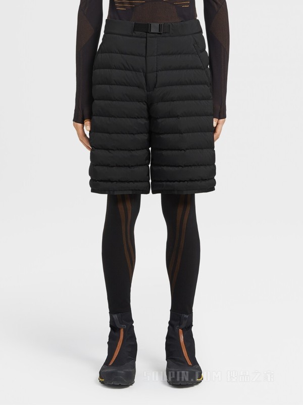 再循环羽绒填充短裤