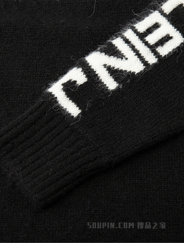 Calvin Klein 22早秋新款女士时尚LOGO提花混纺圆领针织毛衣J220991