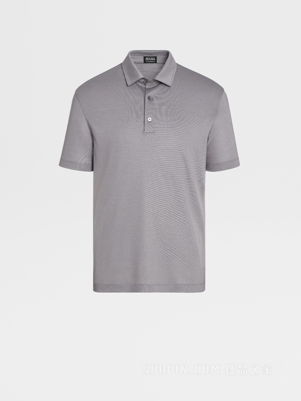 麻灰色 High Performance™ 羊毛短袖 Polo 衫