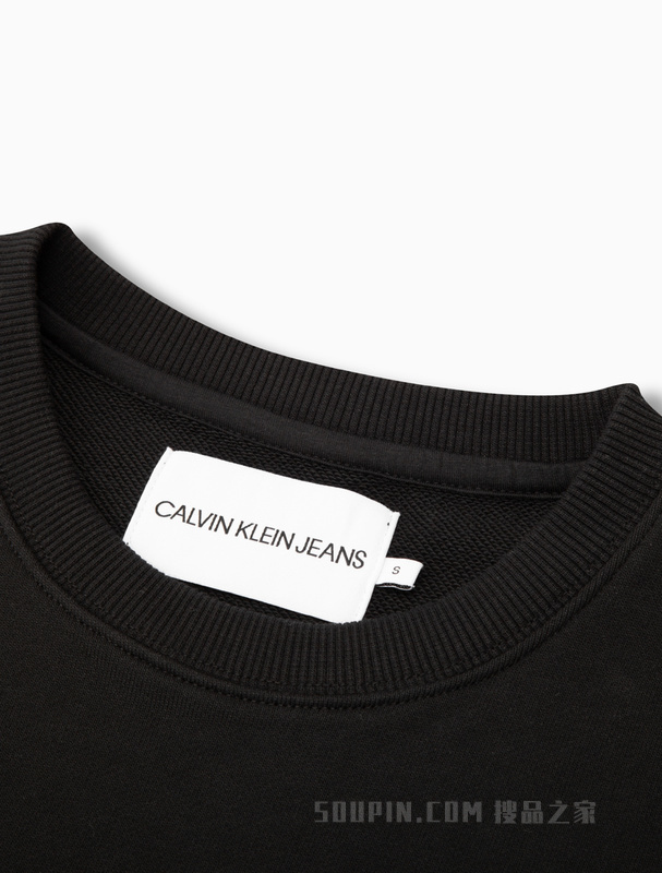 Calvin Klein 22早秋新款女士休闲圆领印花LOGO纯棉透气卫衣ZW01195