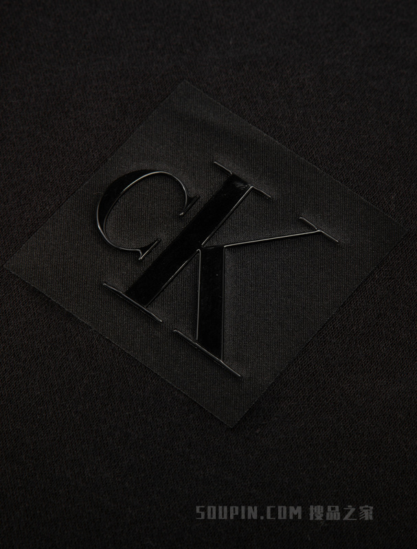 Calvin Klein 22早秋新款男士简约浮雕LOGO拉链连帽加绒卫衣ZM02091