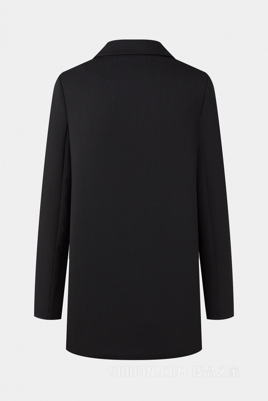 单侧皮带装饰造型西装