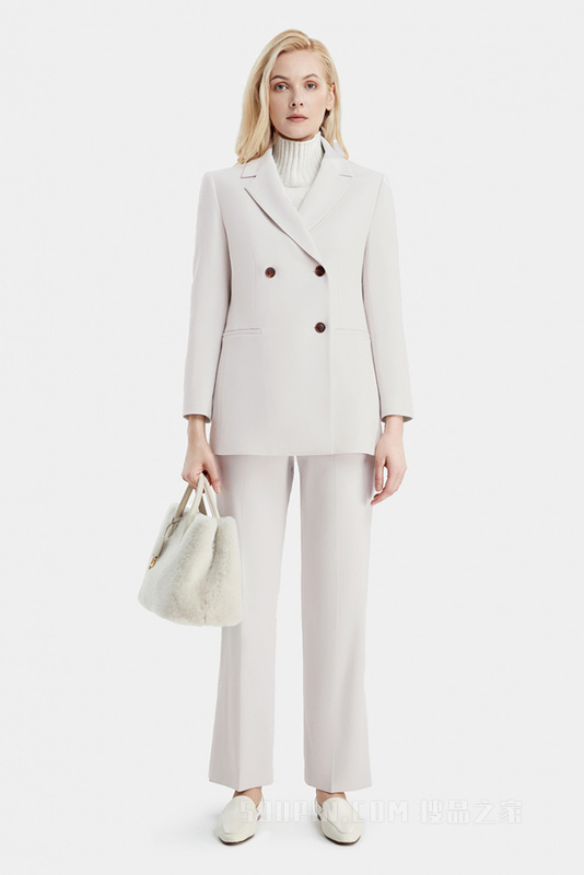 陨石灰简约西装夹克