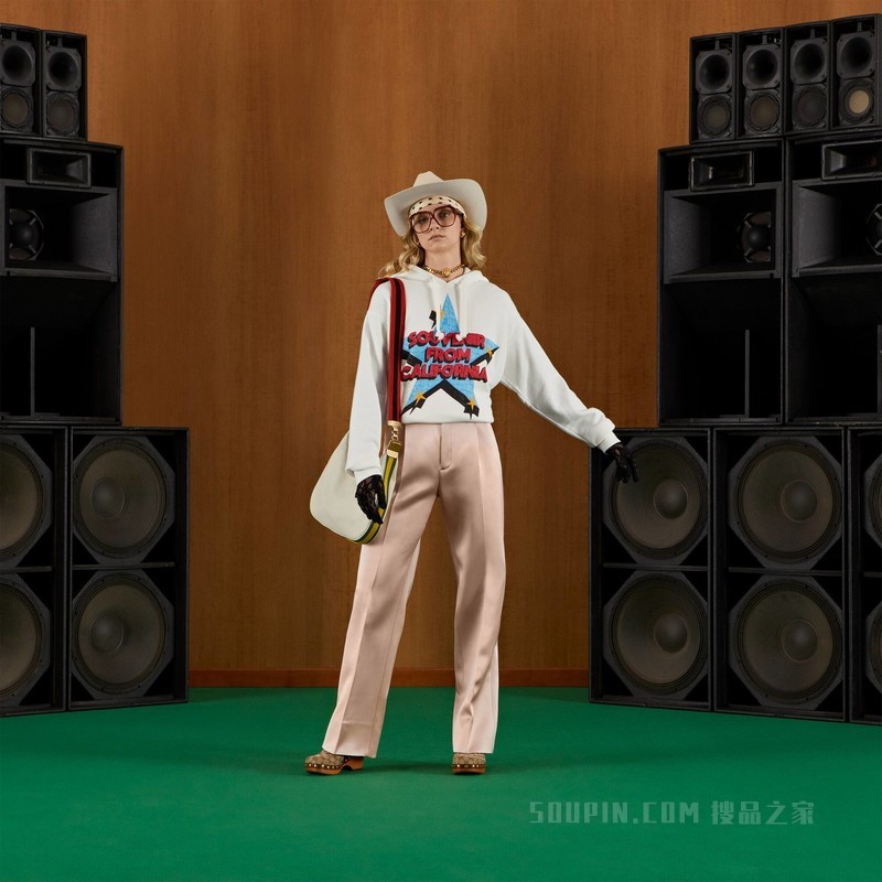 平纹针织棉卫衣 白色