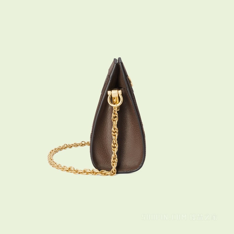 Ophidia系列GG小号肩背包 米色和乌木色Supreme帆布