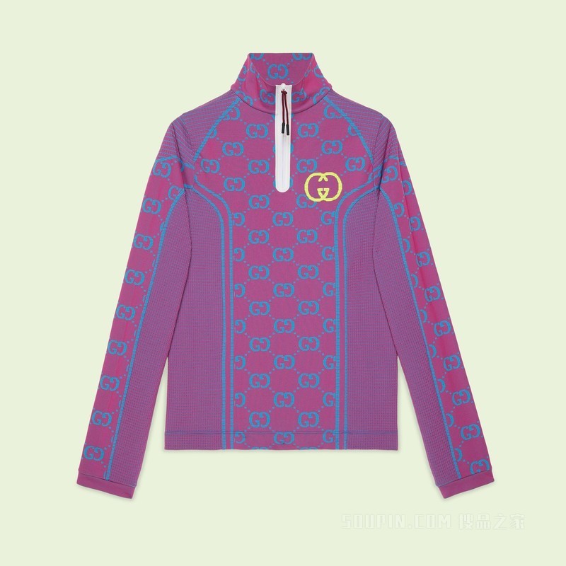 GUCCI 紫色 長袖Tシャツ Jersey T-shirt with print in lilac | GUCCI® SI