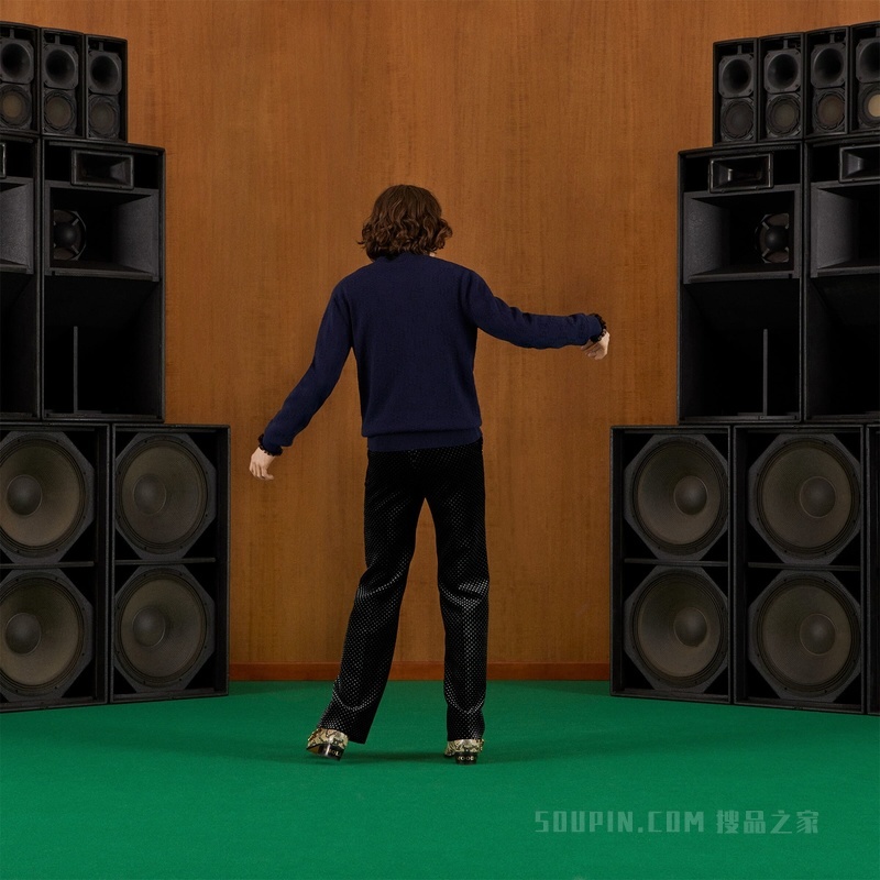 GG羊毛提花卫衣 蓝色