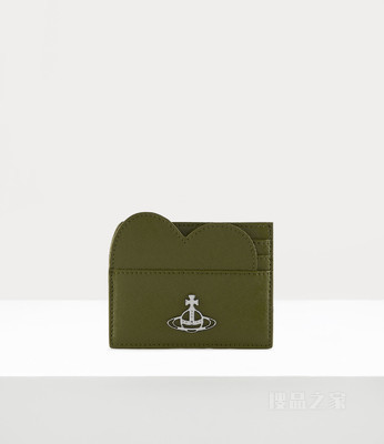 Saffiano Heart Card Holder