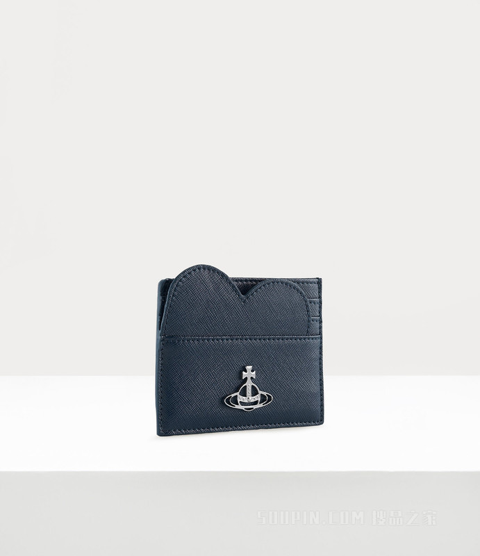 Saffiano Heart Card Holder