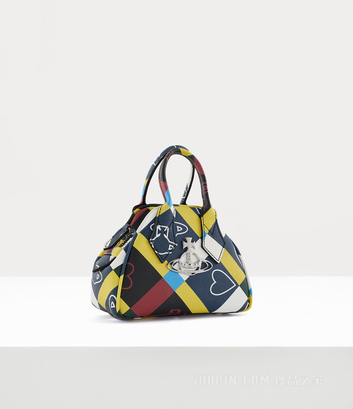 Orb And Heart Check Mini Yasmine Bag