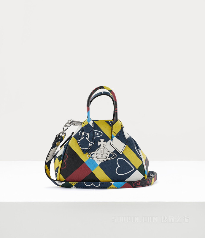 Orb And Heart Check Mini Yasmine Bag