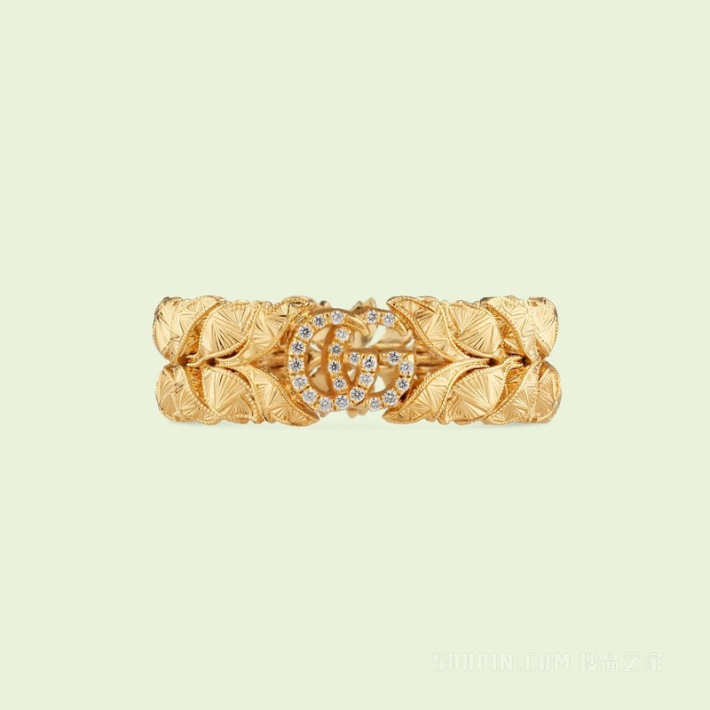 Flora系列饰双G 18K黄金戒指 18K黄金