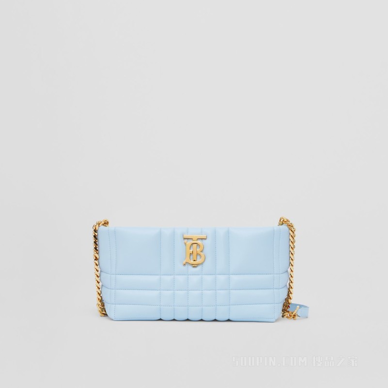 Lola - 绗缝羔羊皮小号柔软萝纳包 (浅蓝色) - 女士